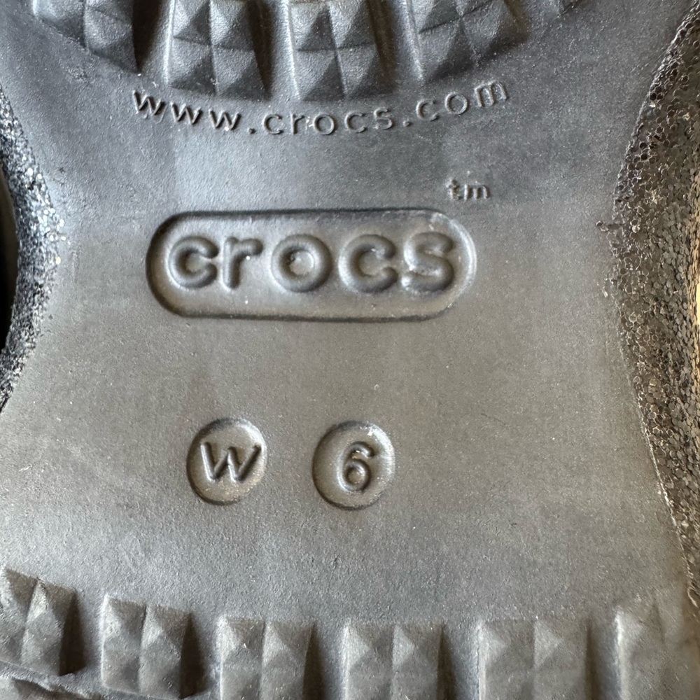 CROCS Black Slippers with Silver Studs - Picture 9 of 11